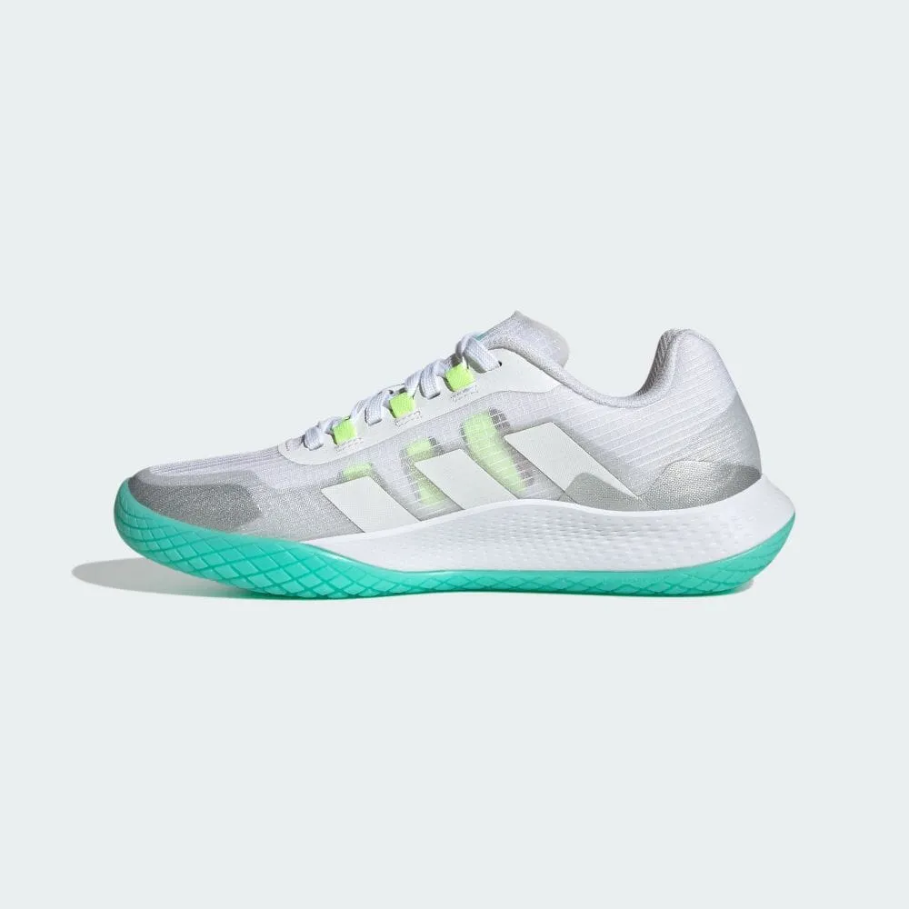 Adidas Women's Forcebounce Shoes - Cloud White / Silver Metallic / Green