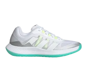 Adidas Women's Forcebounce Shoes - Cloud White / Silver Metallic / Green