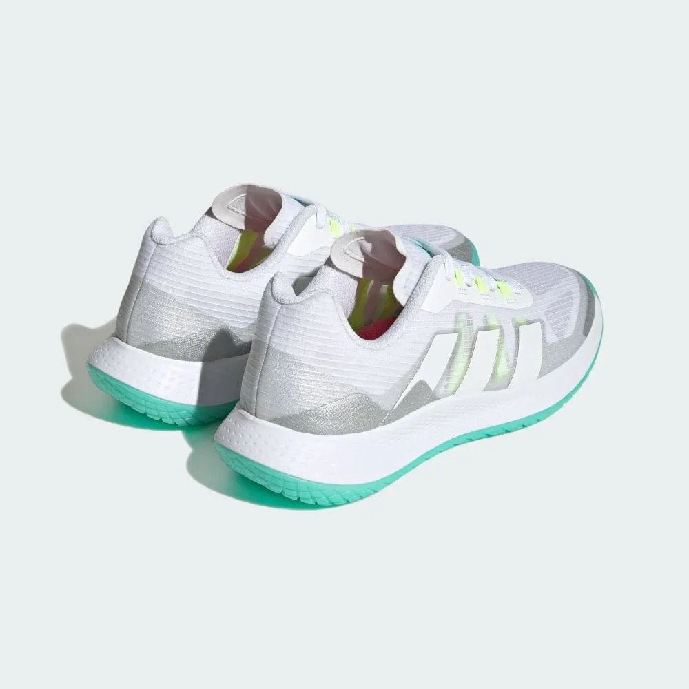 Adidas Women's Forcebounce Shoes - Cloud White / Silver Metallic / Green