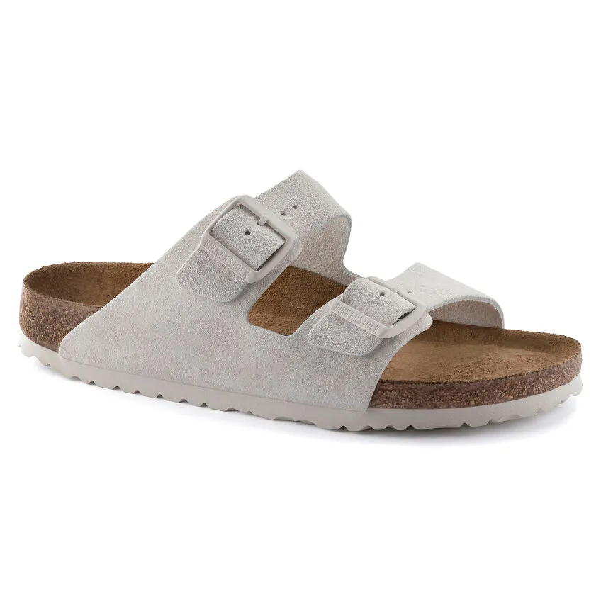 Birkenstock Arizona Soft Footbed - Antique White Suede