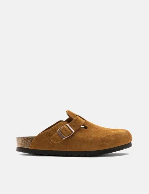 Birkenstock Boston Suede Leather (Regular, Soft Footbed) - Mink