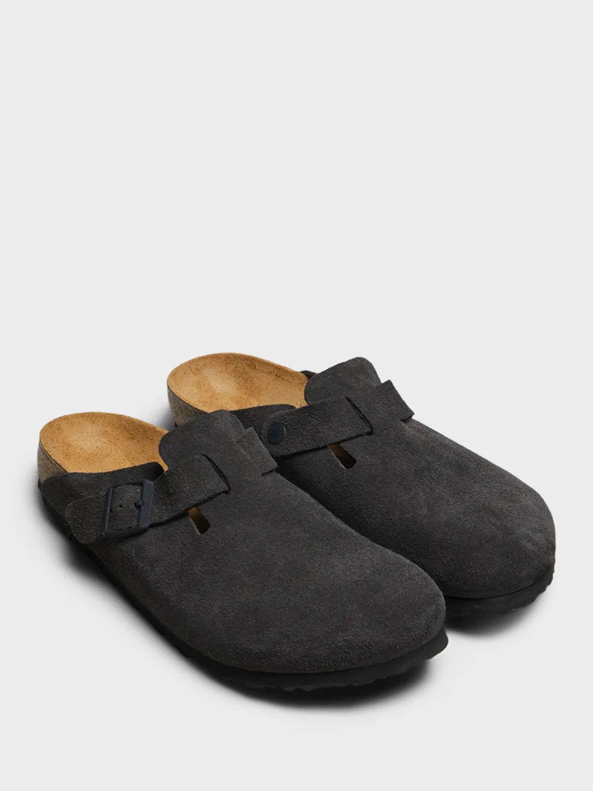 Boston Suede Sandals in Velvet Grey