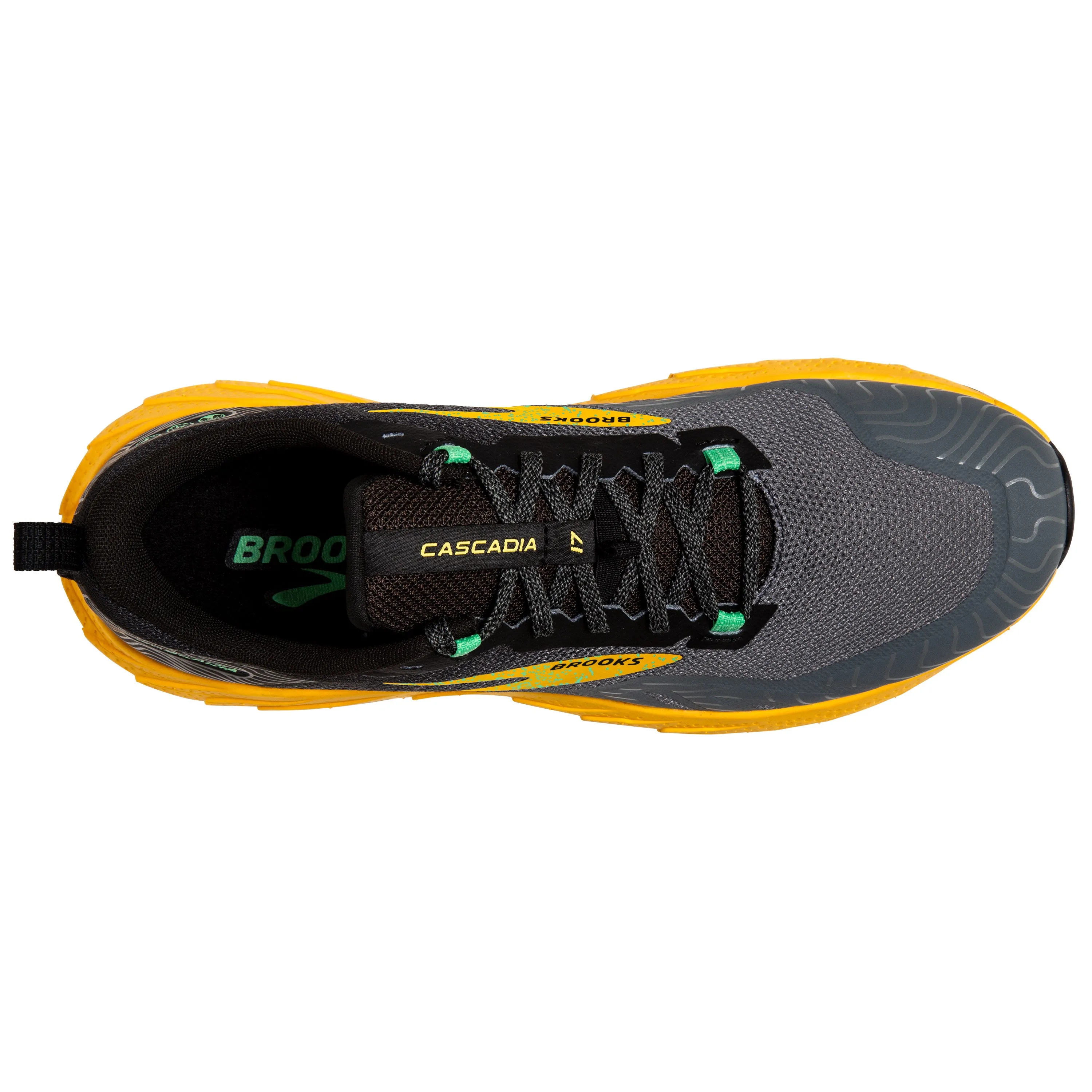 Brooks Mens Trainer Cascadia 17 Lemon Chrome/Sedona Sage