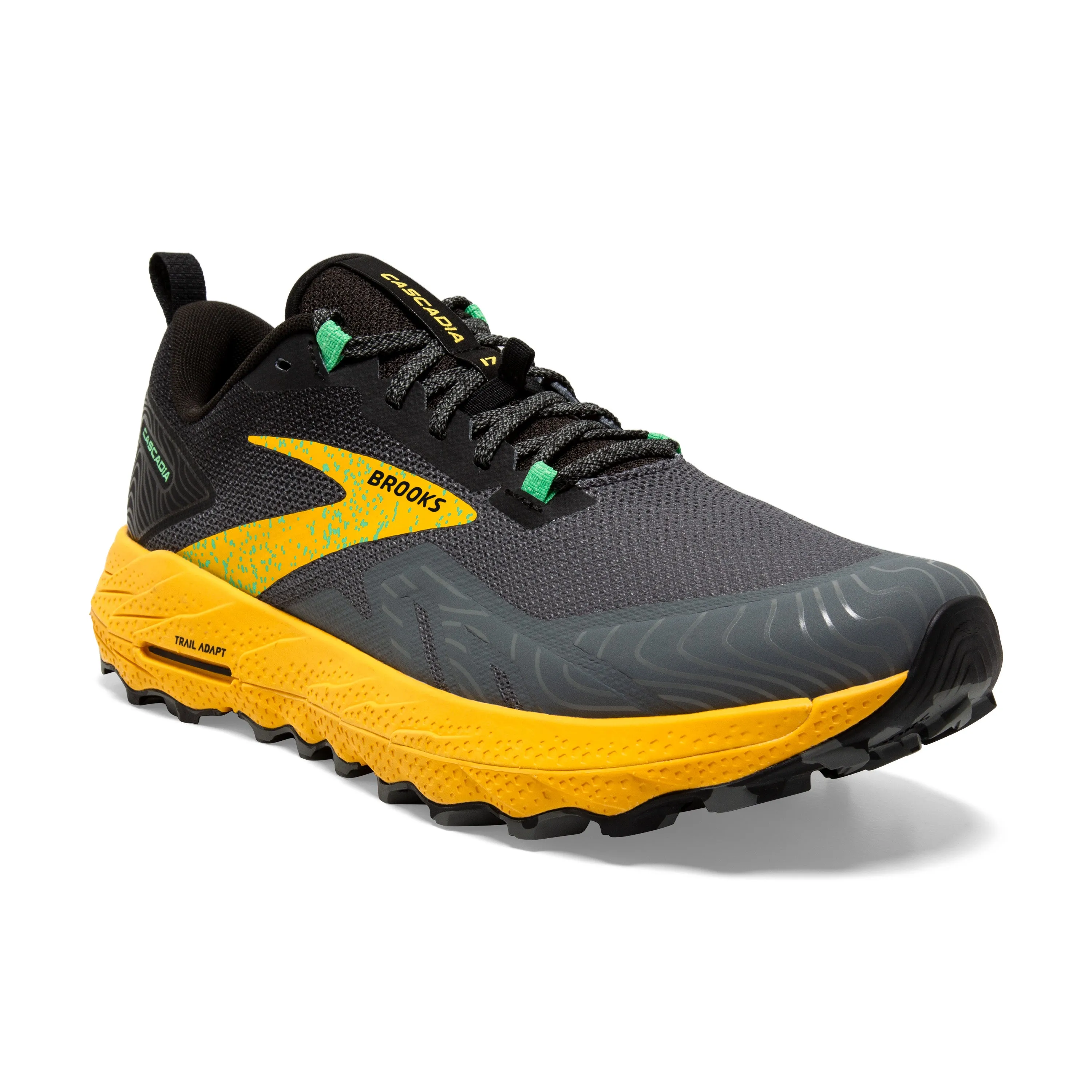 Brooks Mens Trainer Cascadia 17 Lemon Chrome/Sedona Sage