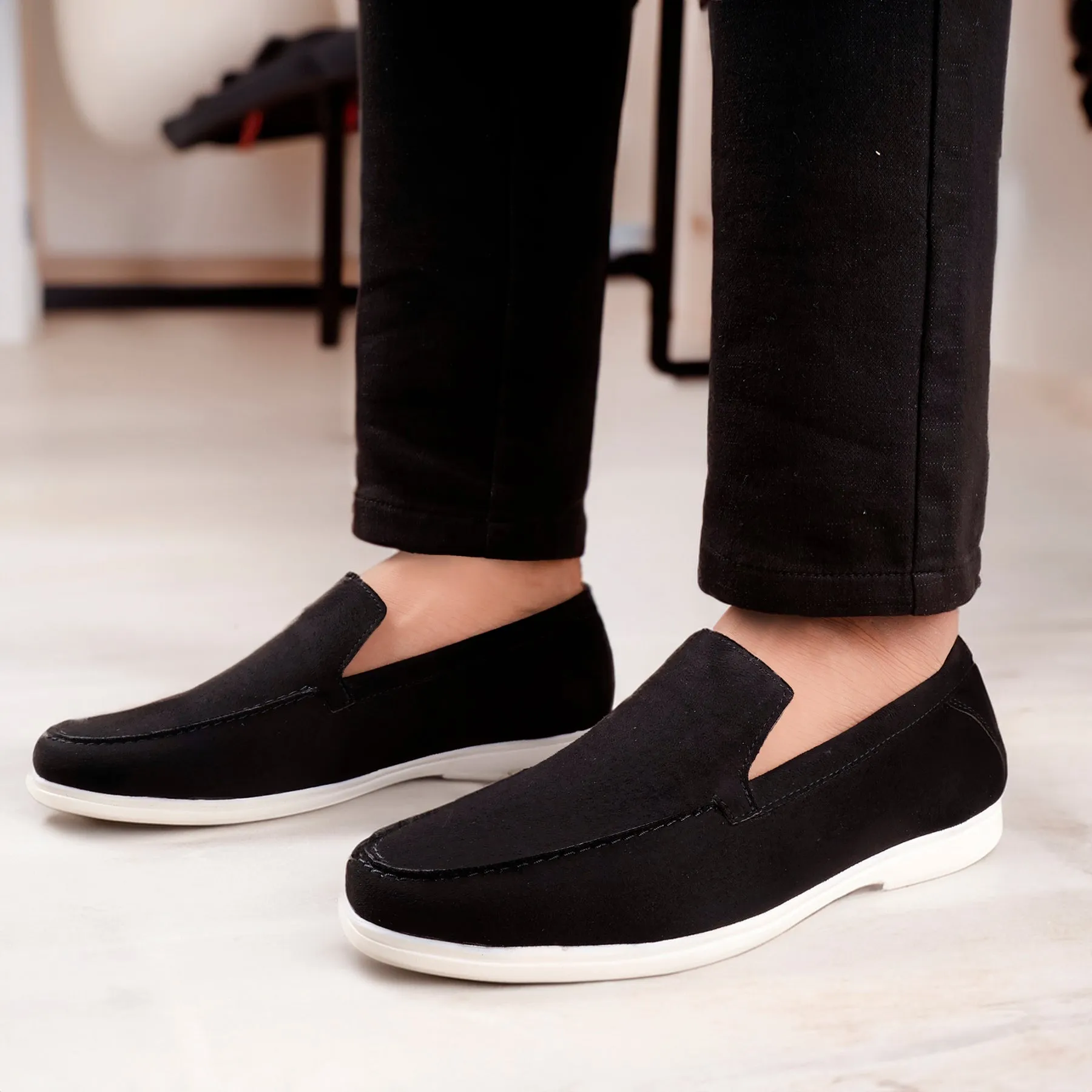 Bxxy's Luxury Vegan Suede Slip-on Loafers for Men