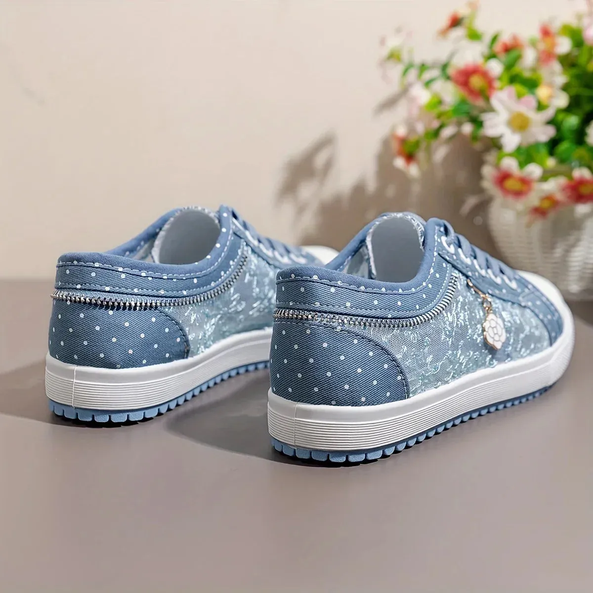 Casual Breathable Lace-Up Platform Shoes for Women