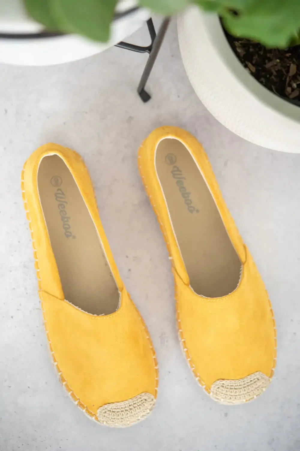 Casual Yellow Espadrille Shoes