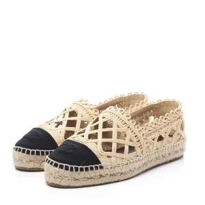 Chanel Woven Grosgrain CC Logo Espadrille