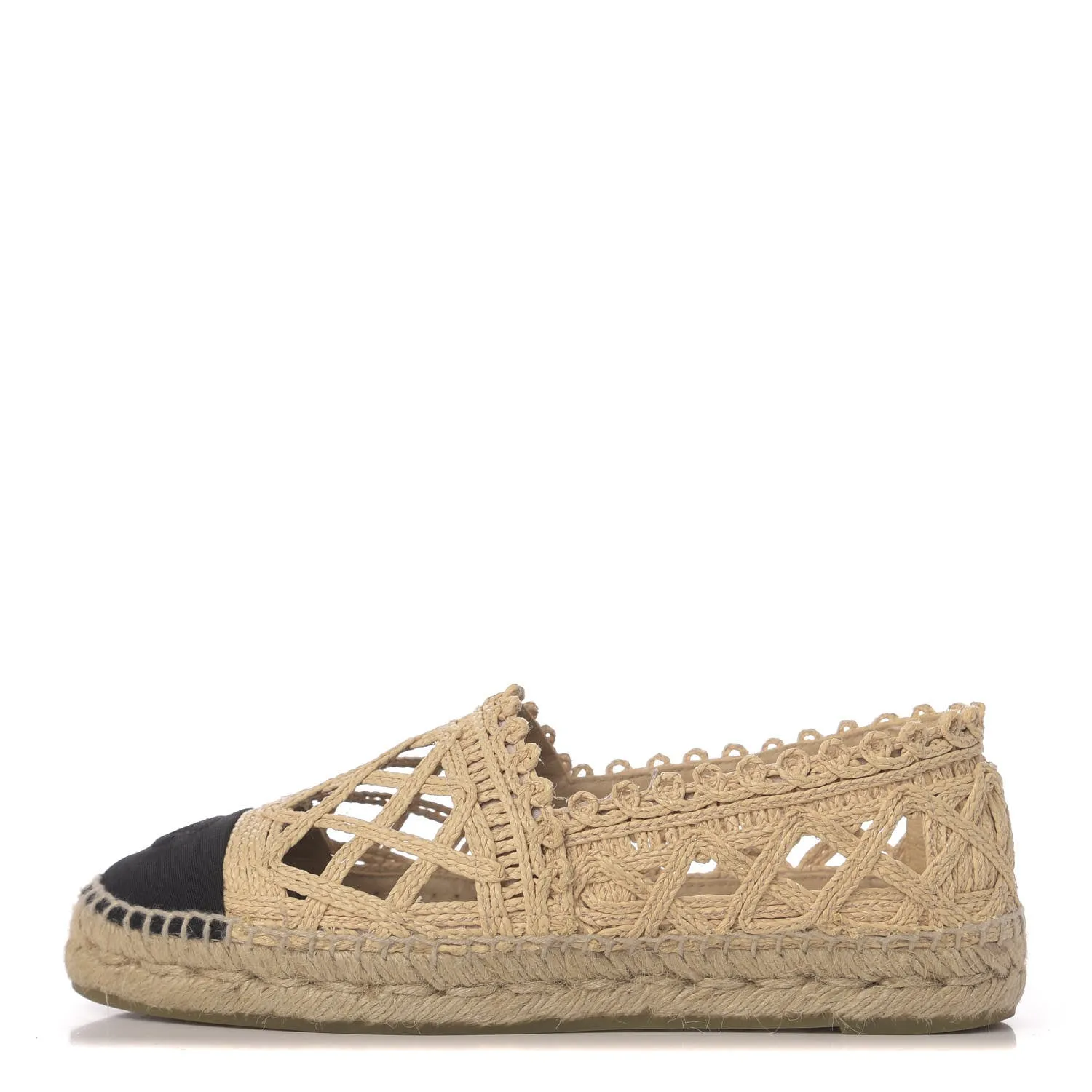 Chanel Woven Grosgrain CC Logo Espadrille