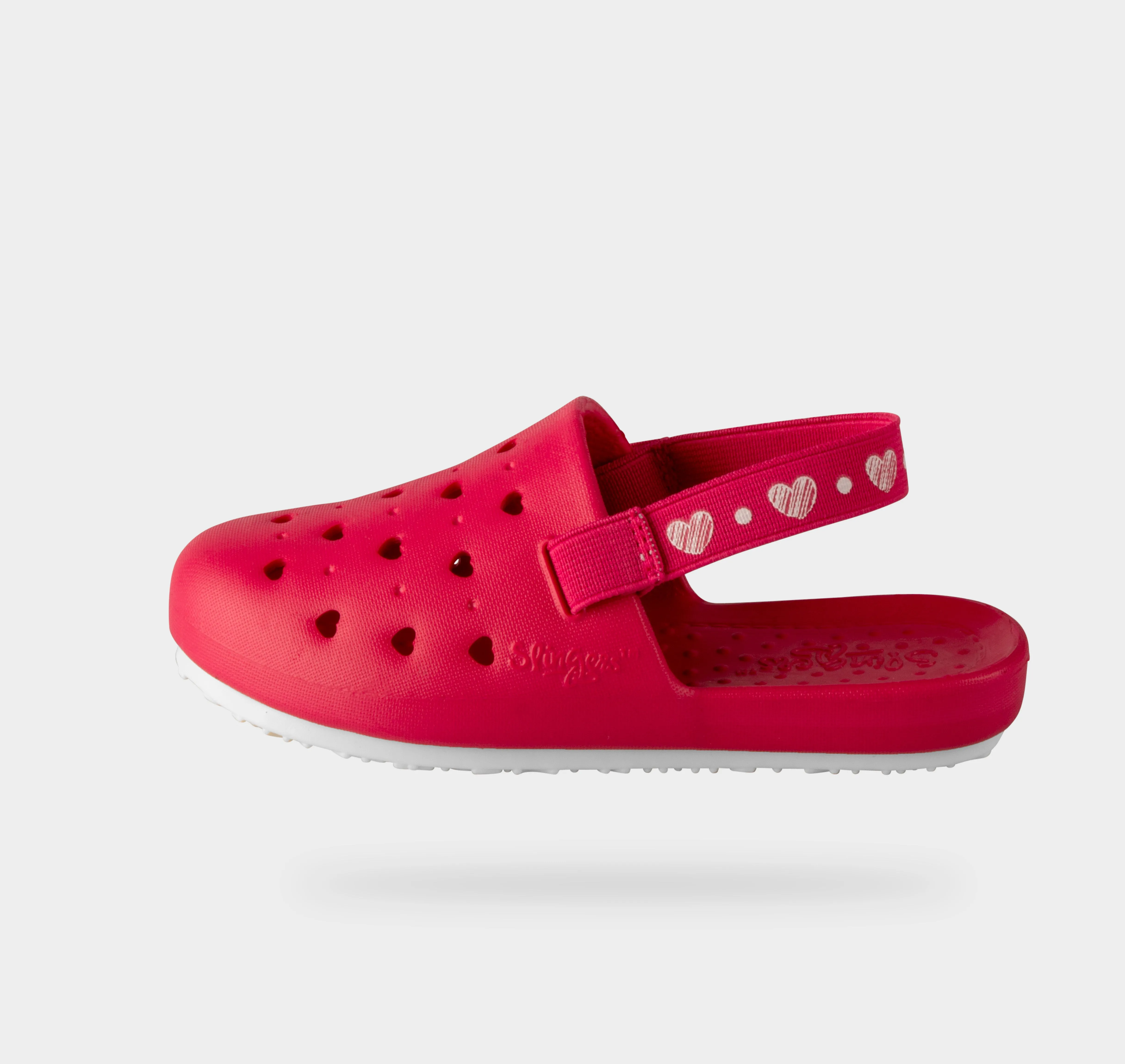 CHARMING PINK HEARTS SLINGERS <span style="font-size: 12px; font-weight: normal;"><br> Kids water shoe <br> *Runs true to size compared to EU sizing</span>