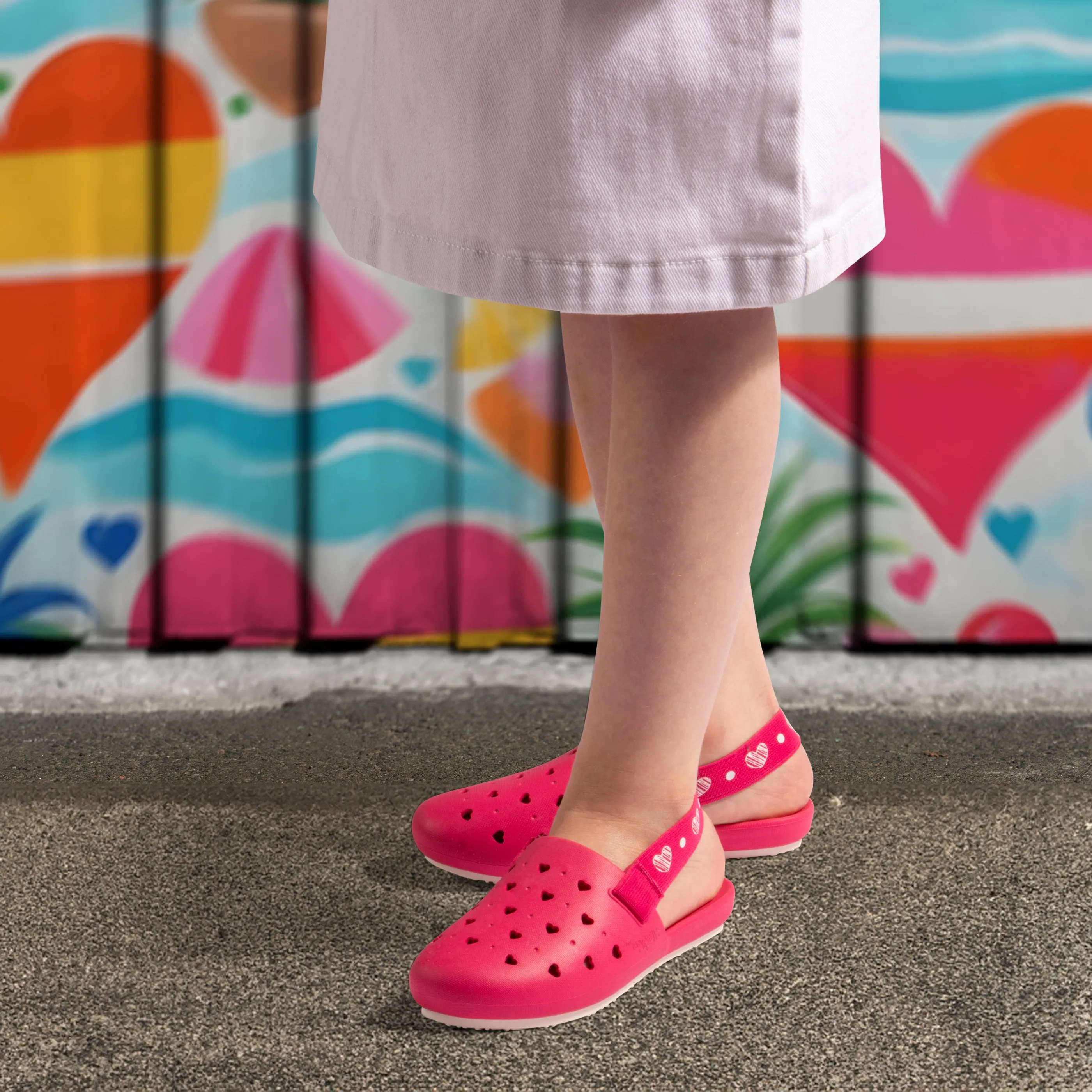 CHARMING PINK HEARTS SLINGERS <span style="font-size: 12px; font-weight: normal;"><br> Kids water shoe <br> *Runs true to size compared to EU sizing</span>