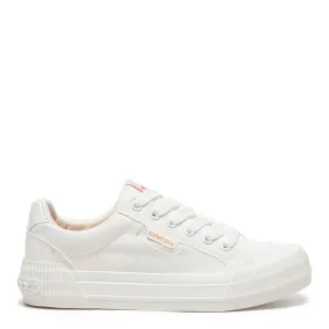 Cheery White Canvas Trainers