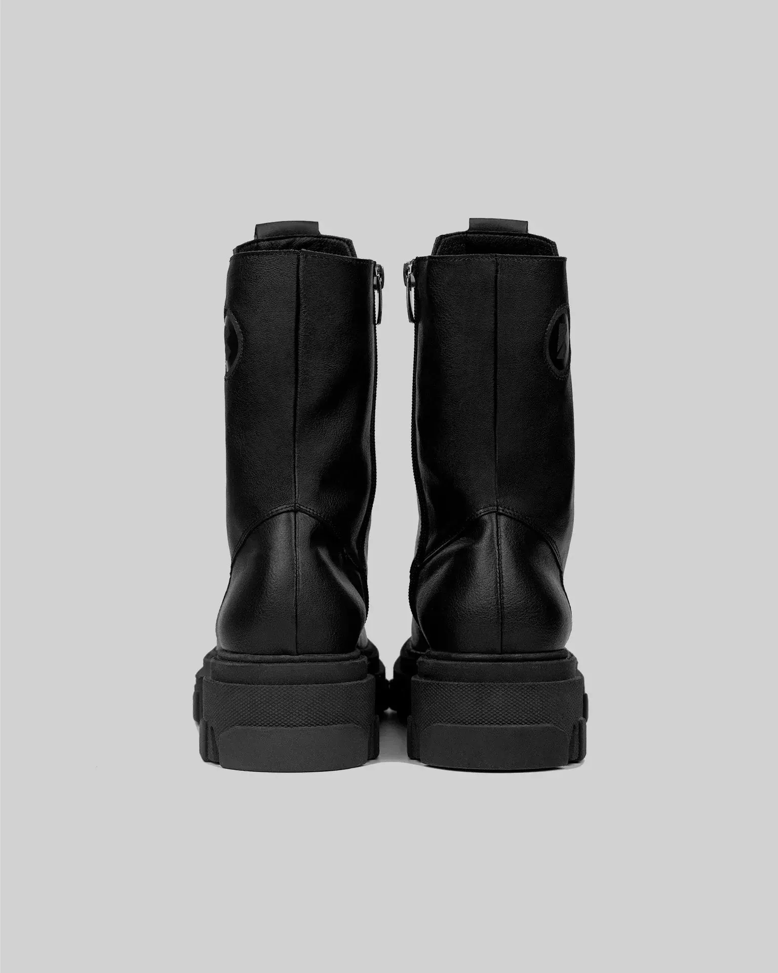 Combat Women's Vegan Leather Worker Boots | Black