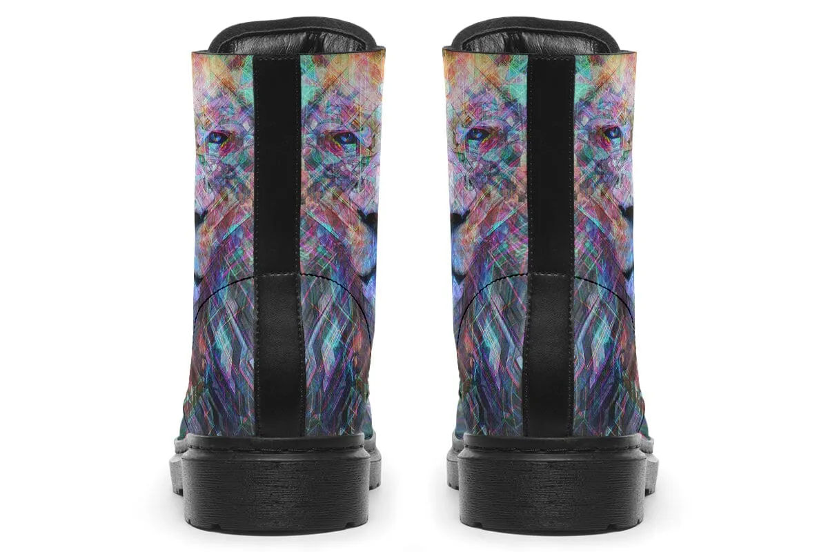 Crystal Lion Combat Boots