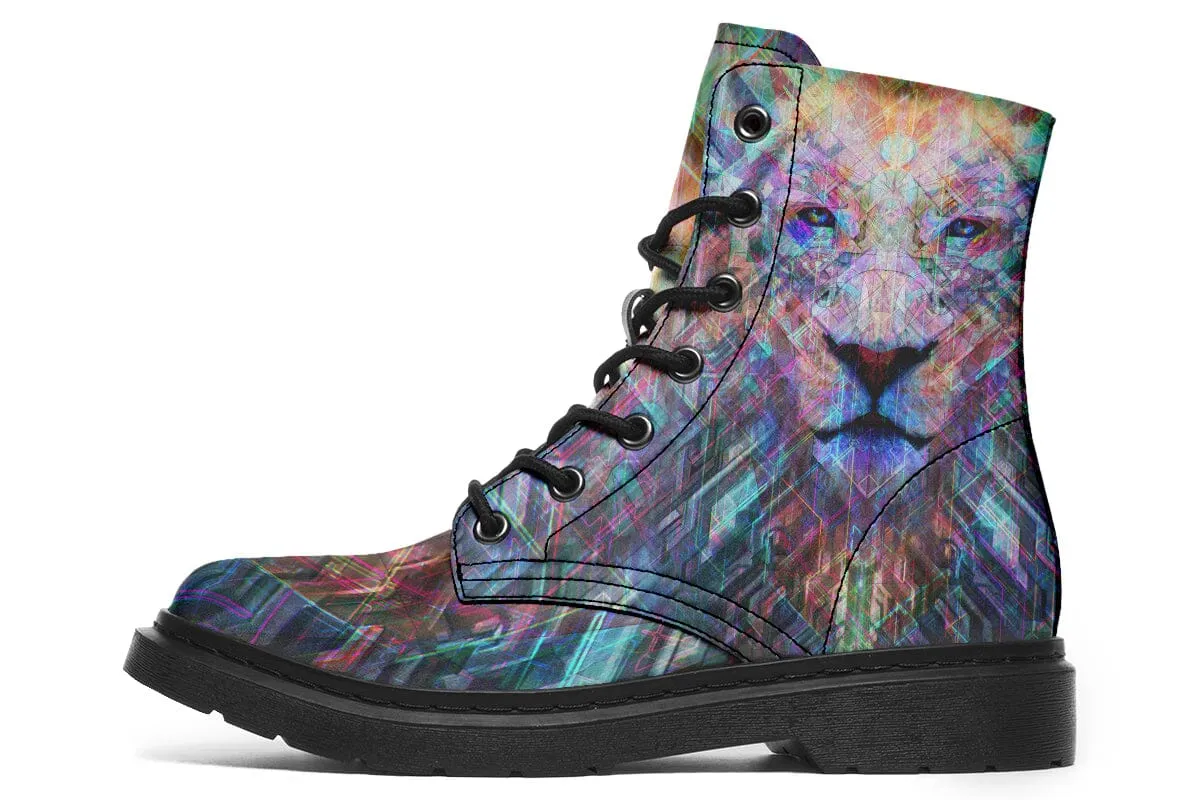 Crystal Lion Combat Boots