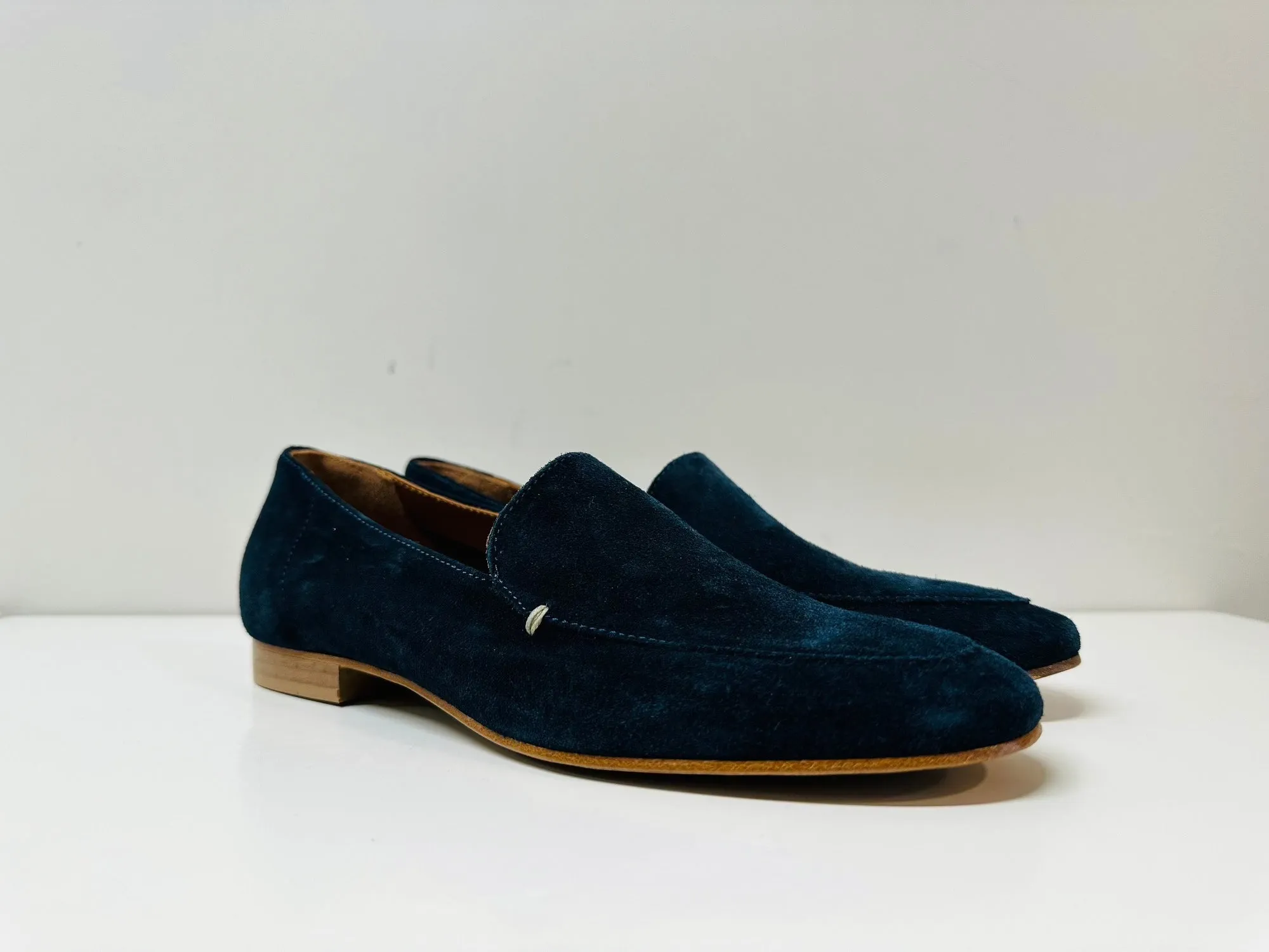 Emporio Italia Cetera Loafer G594 In Navy Suede