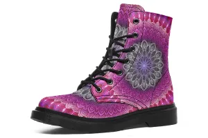 Glowing Mandala Combat Boots