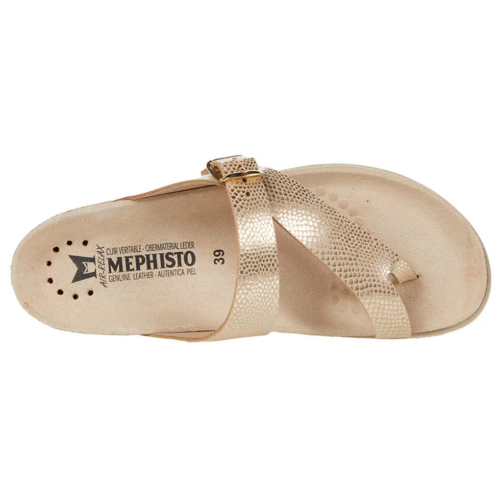 Helen Metallic Leather Women's Slide Sandals