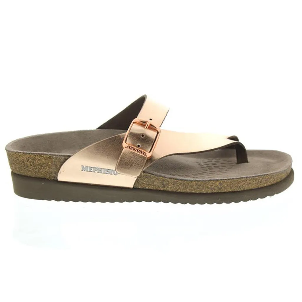 Helen Metallic Leather Women's Slide Sandals