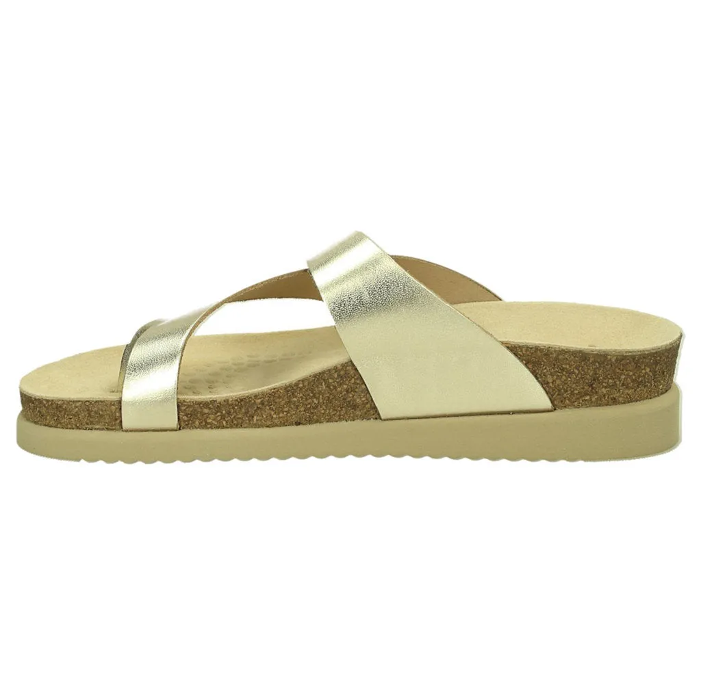 Helen Metallic Leather Women's Slide Sandals