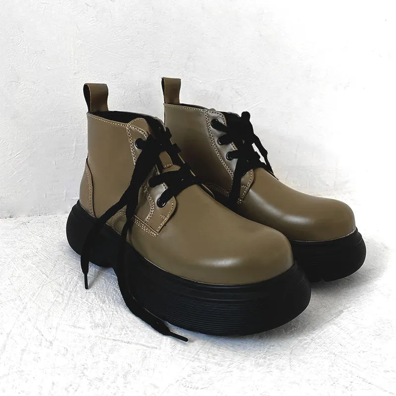 Japanese Style Streetwear Platform Combat Boots