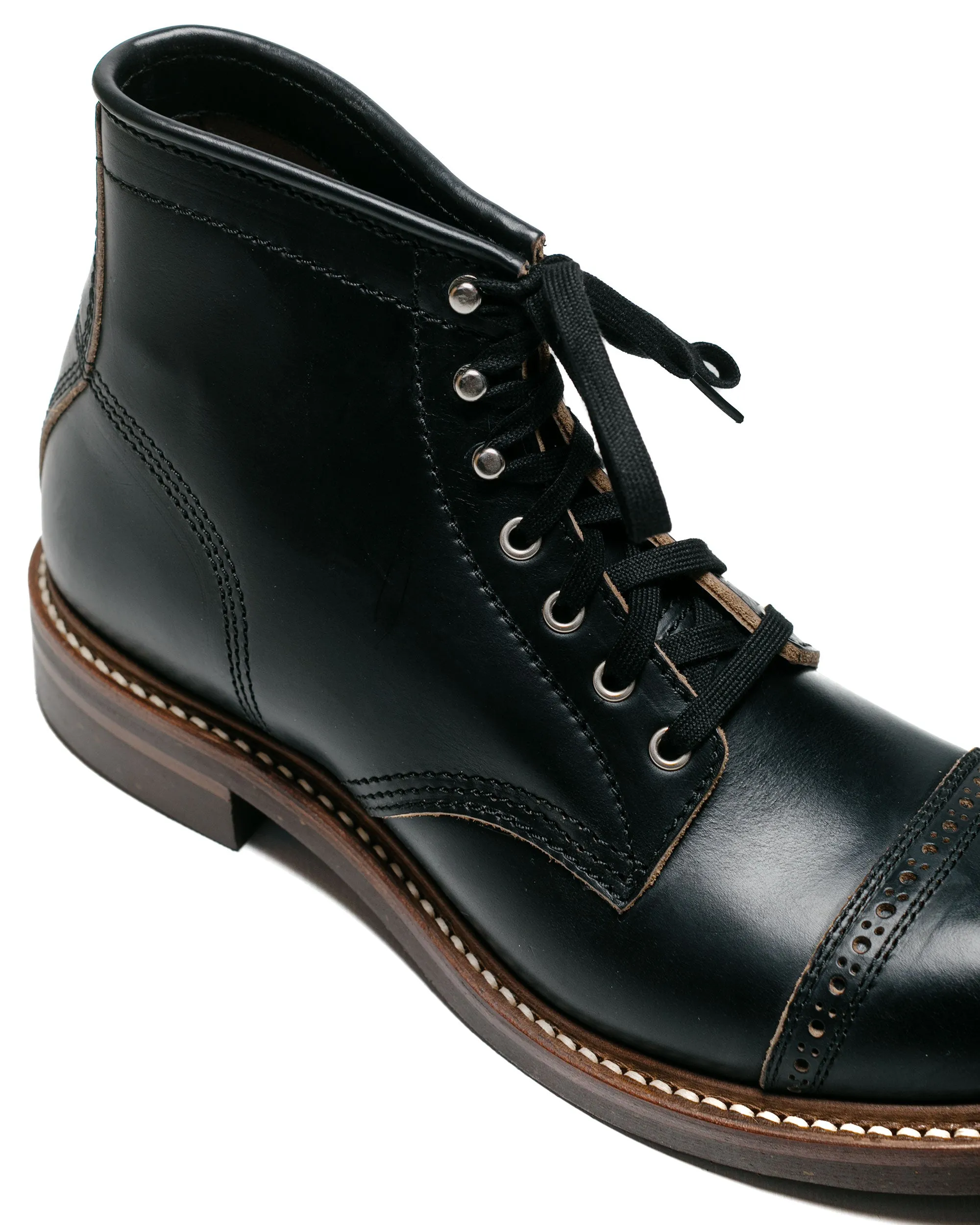 John Lofgren Bootmaker Combat Boots Horween Leather CXL Black