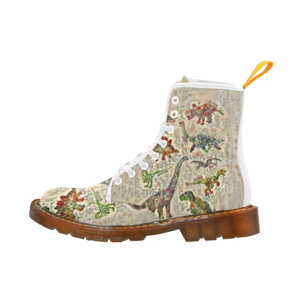 Jurassic Bloom Women's Lace Up Canvas Boots