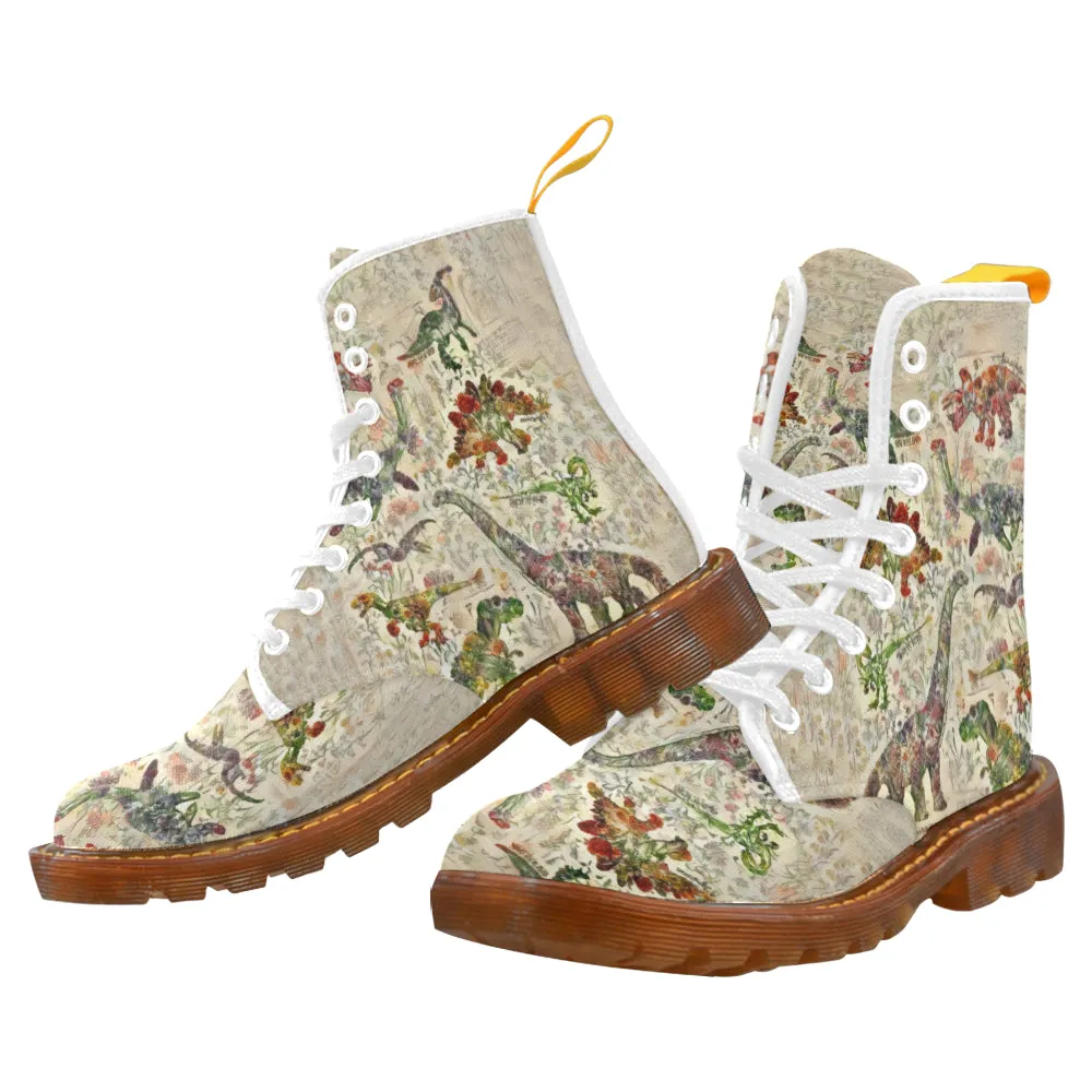 Jurassic Bloom Women's Lace Up Canvas Boots