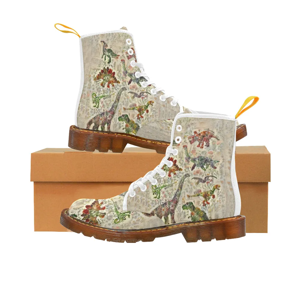 Jurassic Bloom Women's Lace Up Canvas Boots