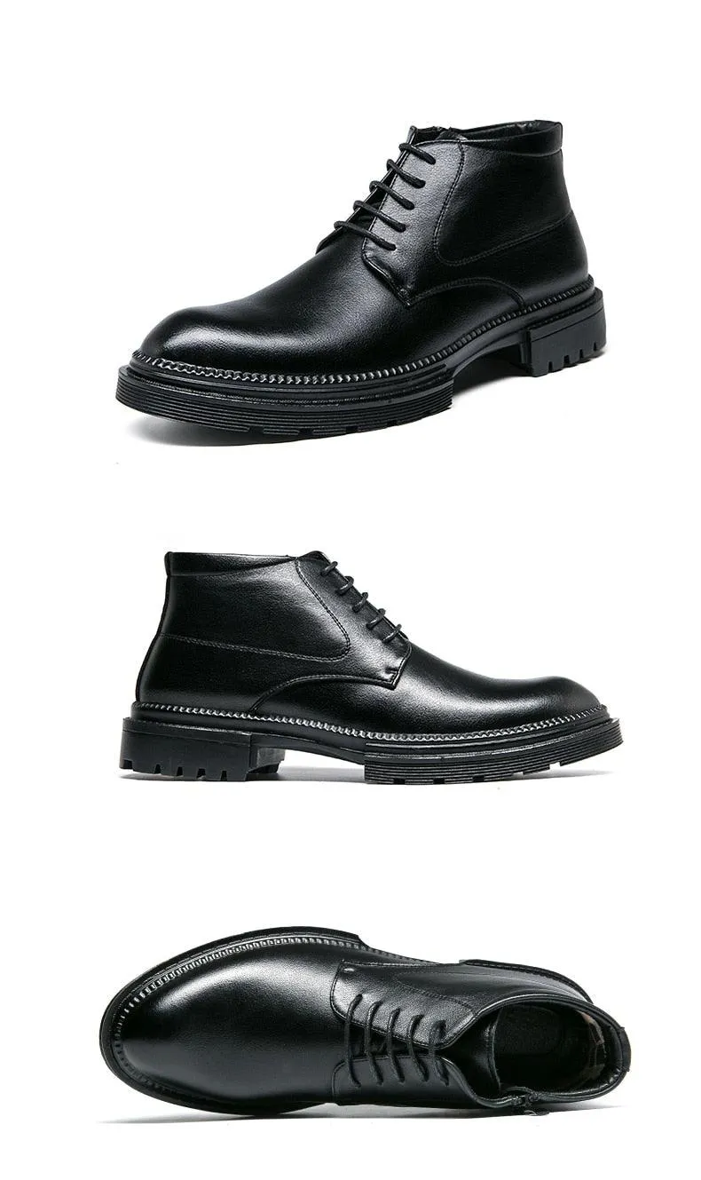 Mens Genuine Leather Black Oxford Shoes