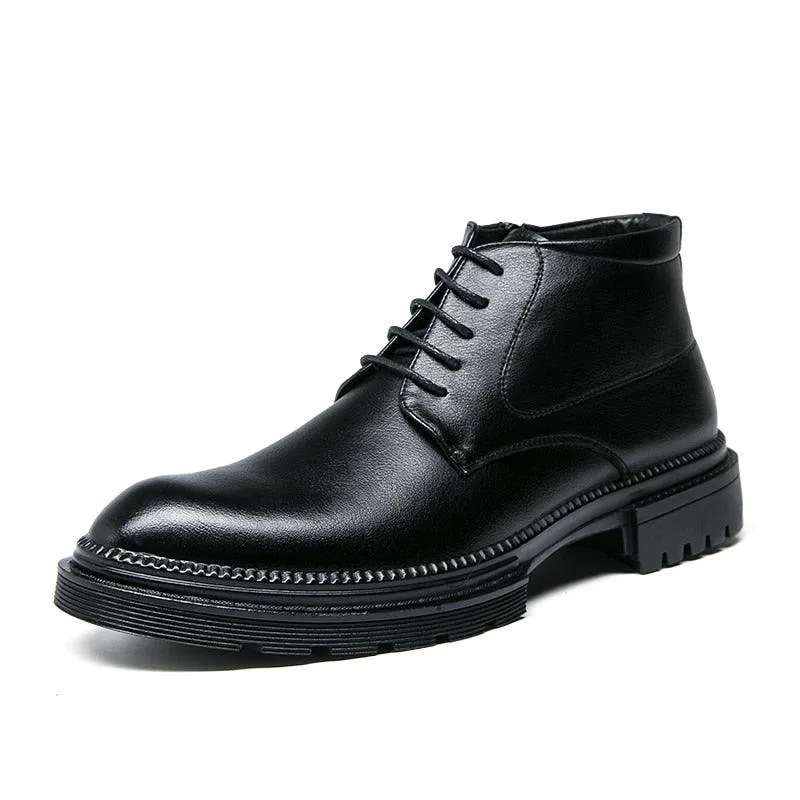 Mens Genuine Leather Black Oxford Shoes