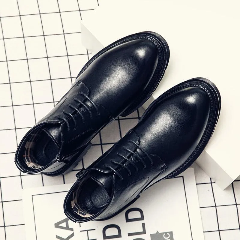 Mens Genuine Leather Black Oxford Shoes