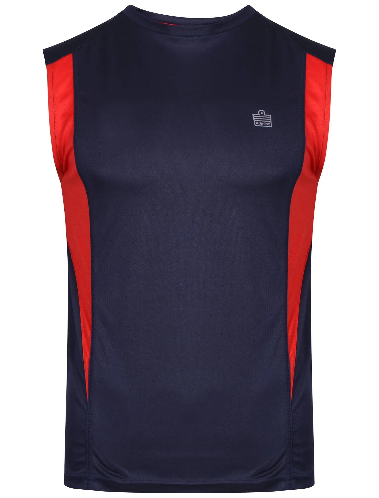 Mens Shawn Sportswear Vest Top in Navy / Red - Admiral