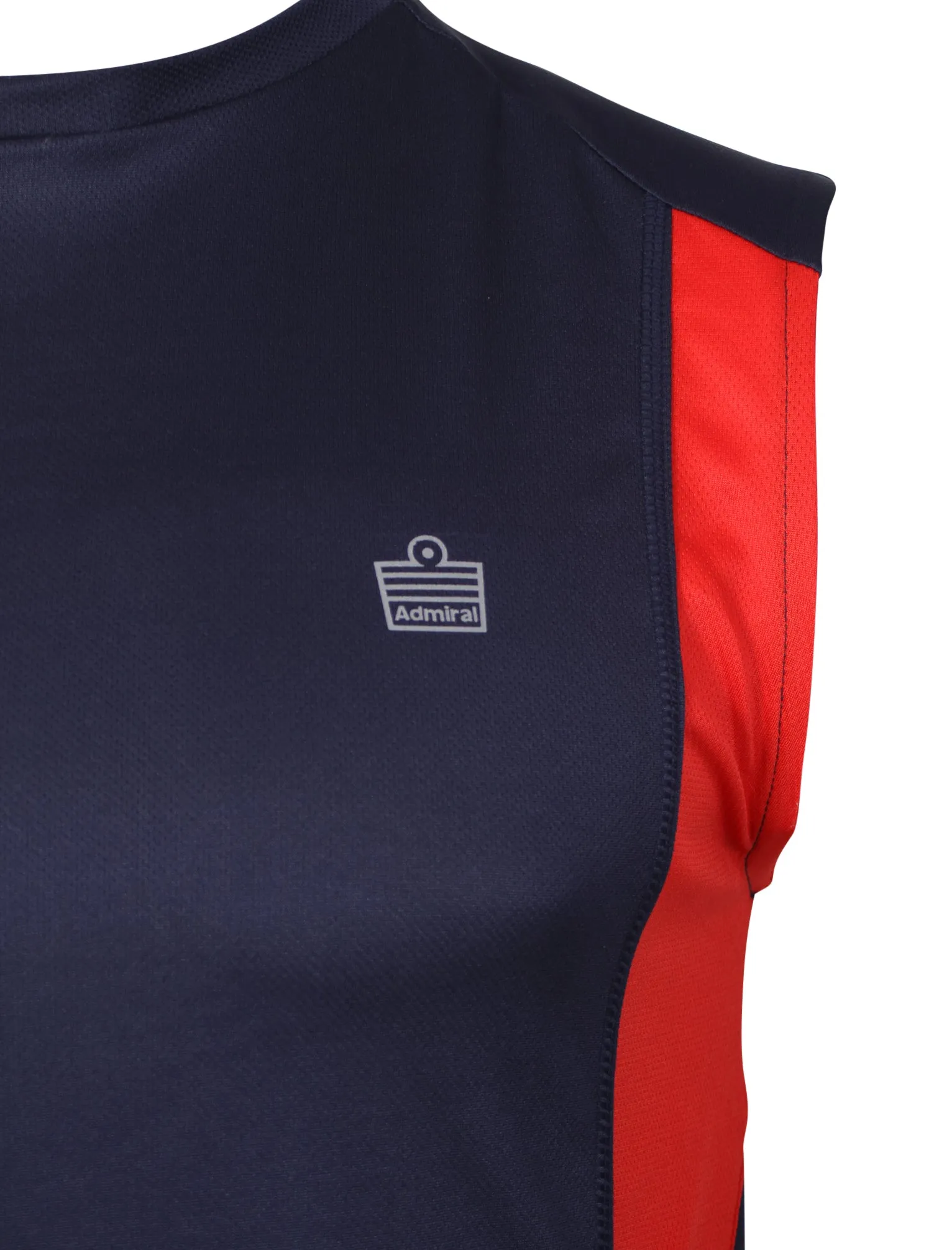 Mens Shawn Sportswear Vest Top in Navy / Red - Admiral