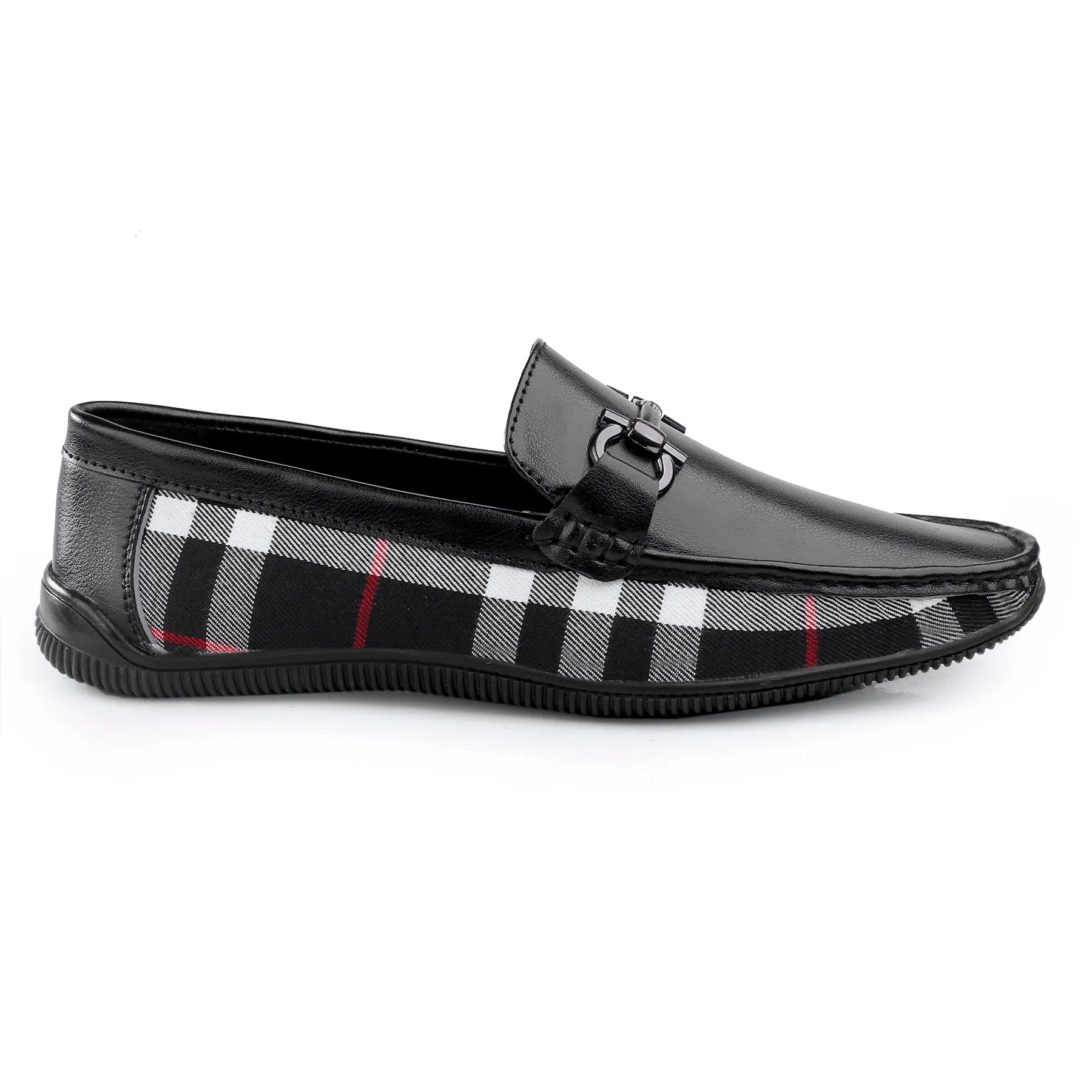 Men's Vegan Leather Fashionable Buckle Loafers for All Seasons