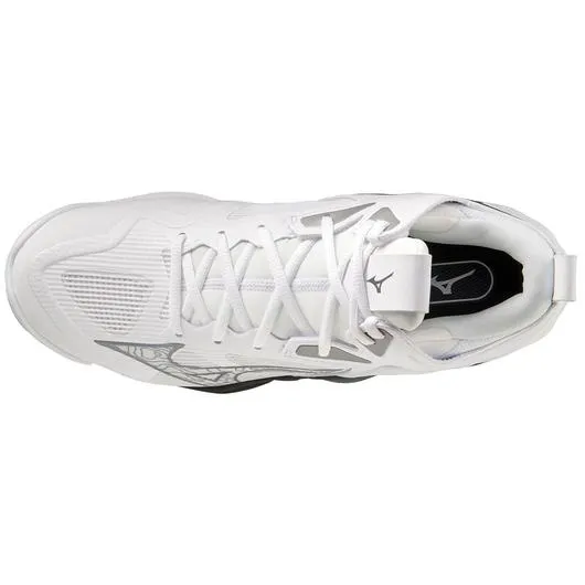 Mizuno Wave Momentum 3 - Unisex Volleyball Shoe - White - Black Mid