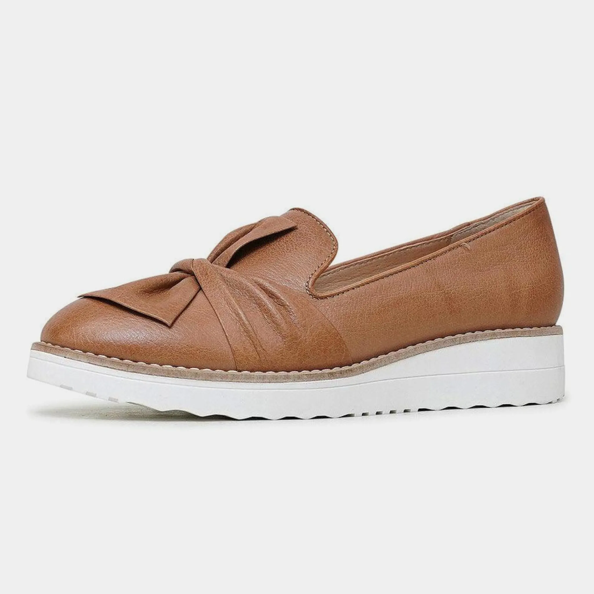 Oclem Tan Leather Loafers