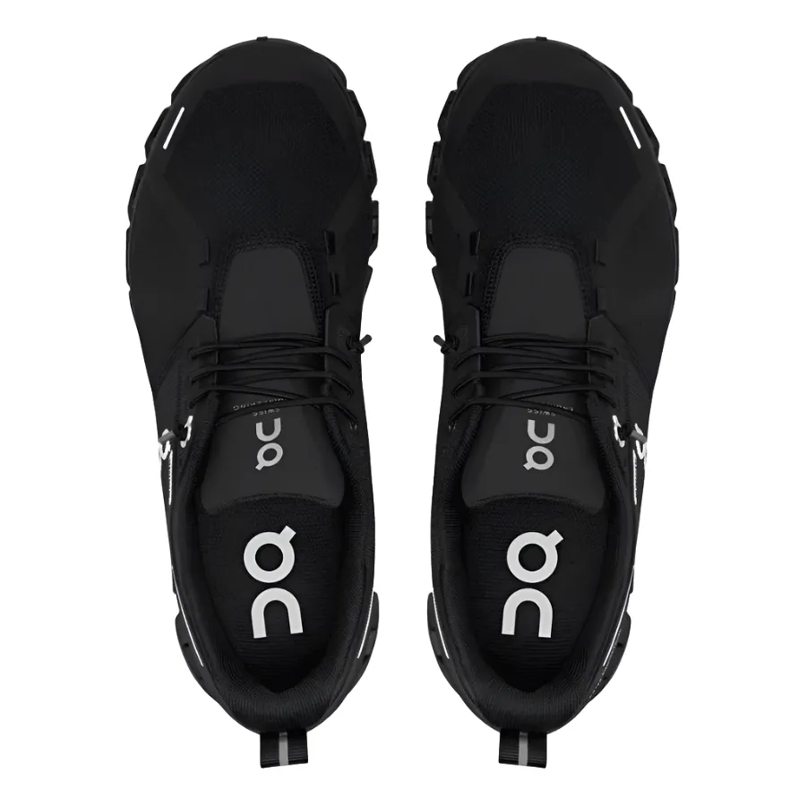 On Running Womens Trainers Cloud 5 Waterproof All Black