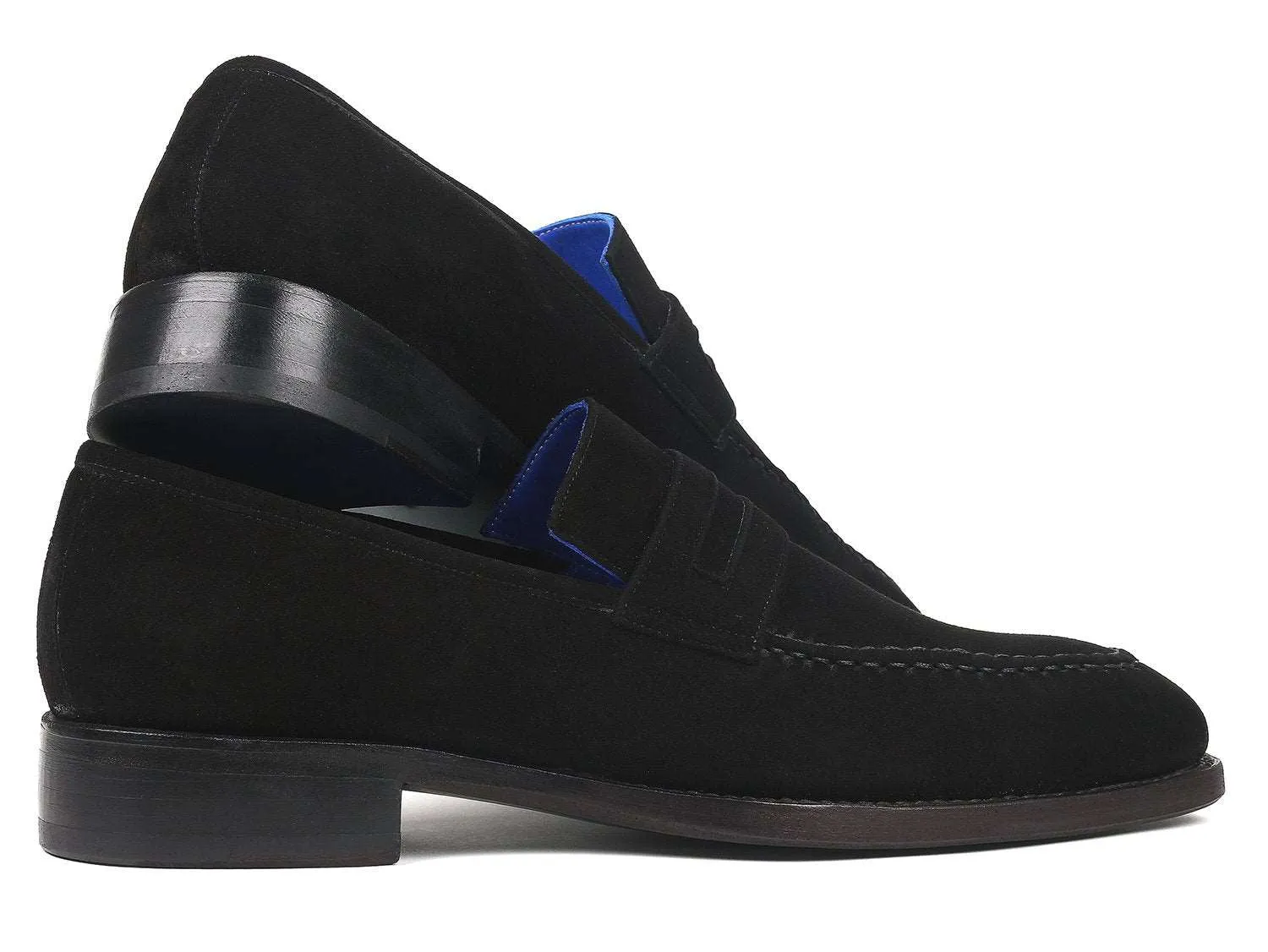 Paul Parkman Black Suede Loafers