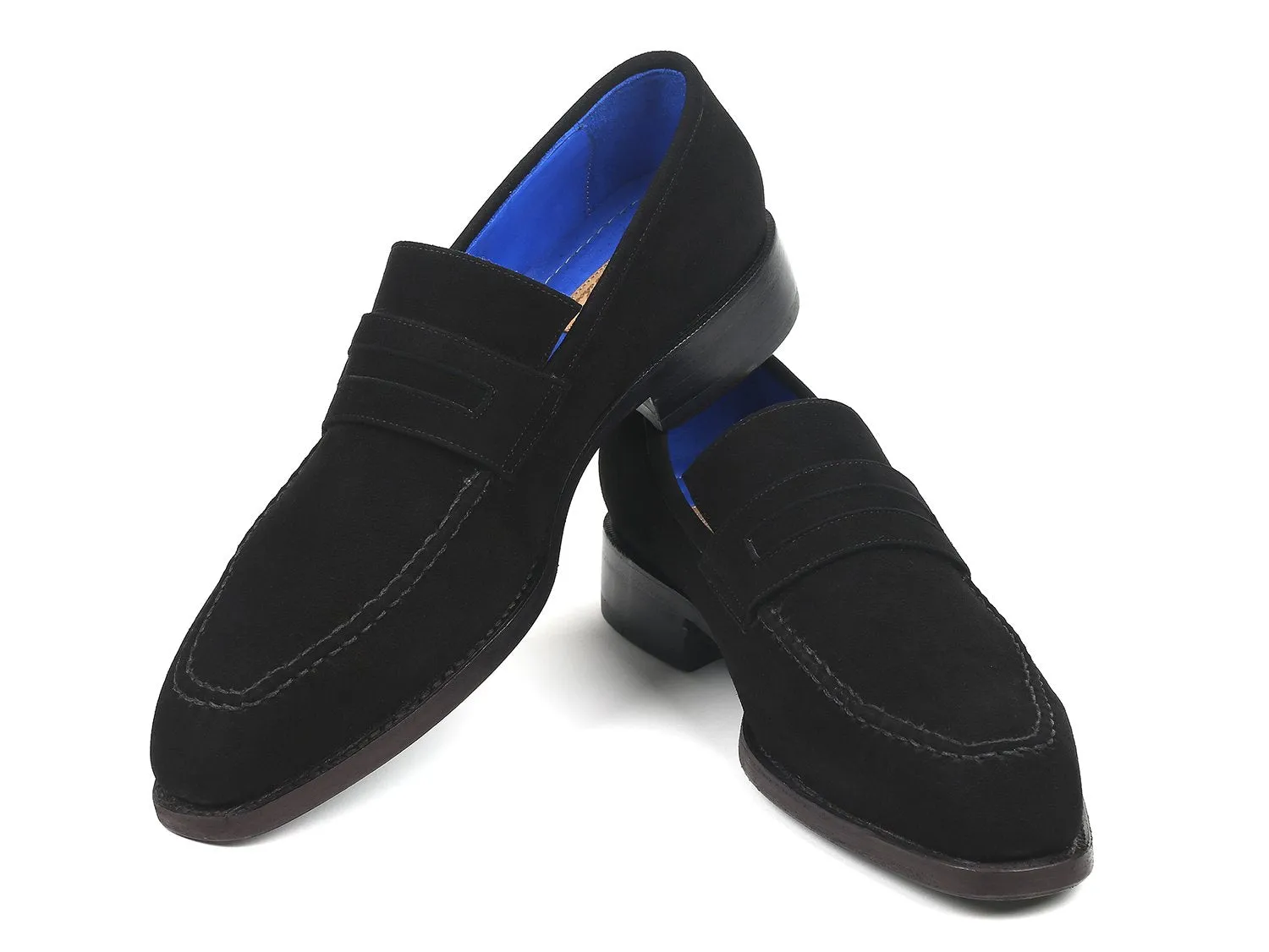 Paul Parkman Black Suede Loafers