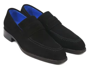 Paul Parkman Black Suede Loafers