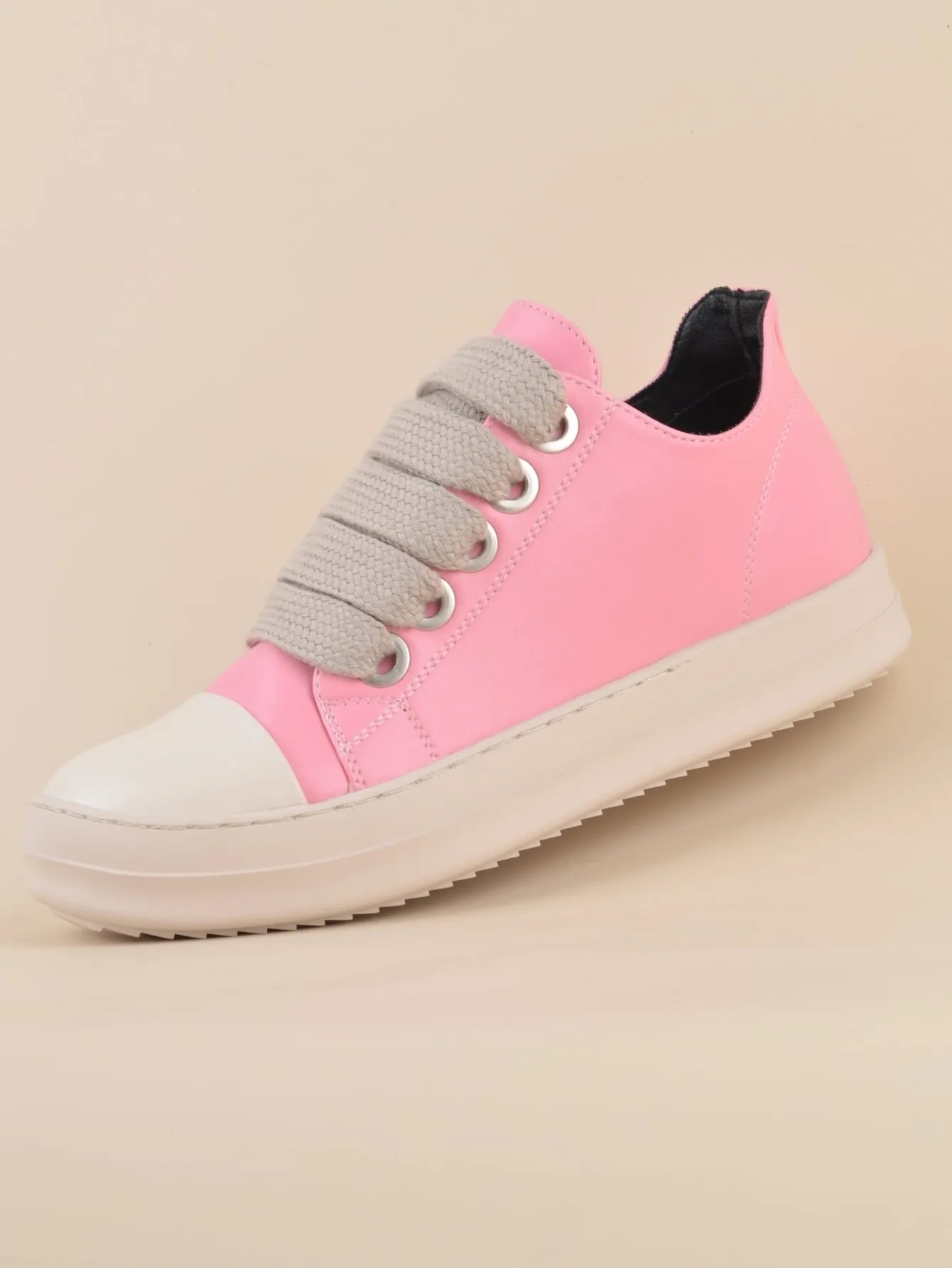 PU LEATHER LOW TRENDY  CASUAL SNEAKERS