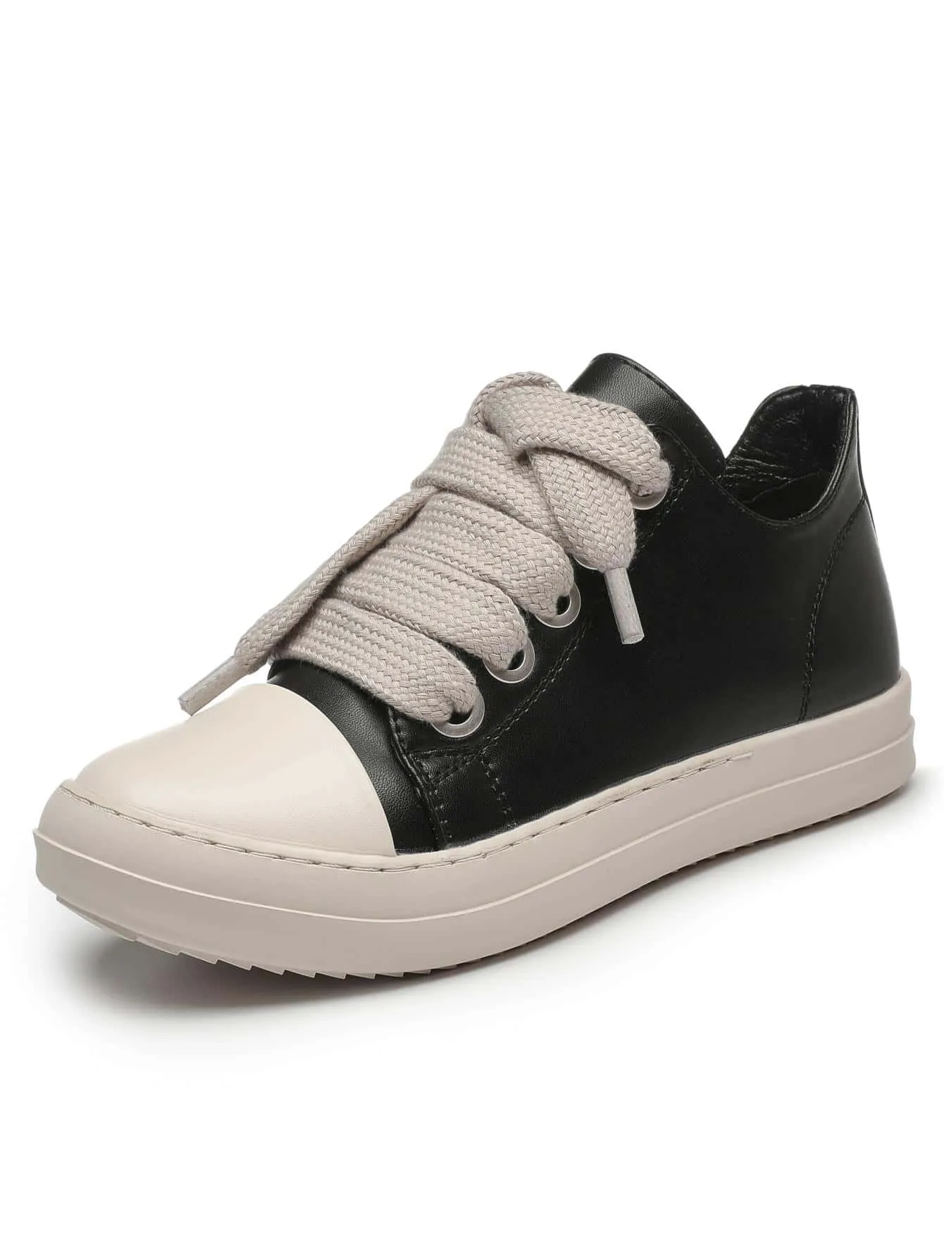 PU LEATHER LOW TRENDY  CASUAL SNEAKERS