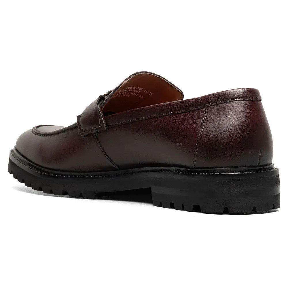 Stacy Adams Hale Bordeaux Men’s Moc Toe Bit Slip-On Shoes