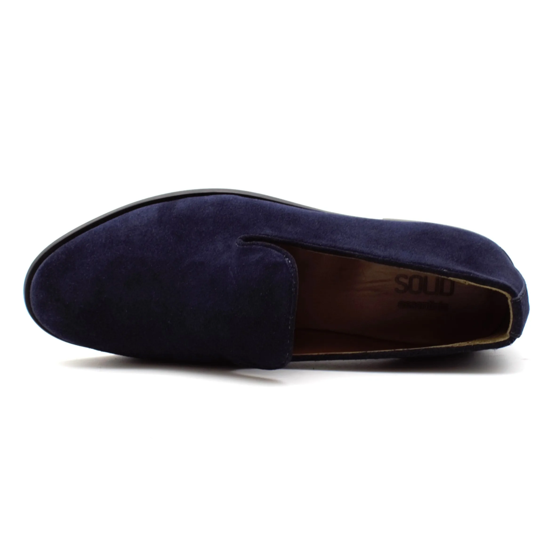 Suede Velvet Loafers / Black Sole