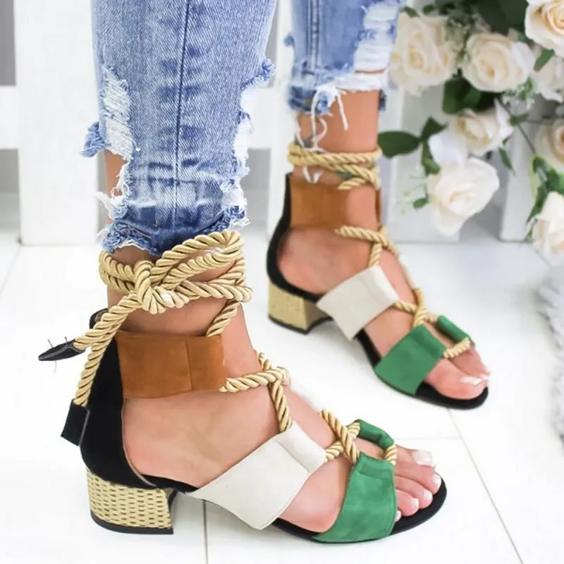 Summer Wedge Lace Up Platform Sandals