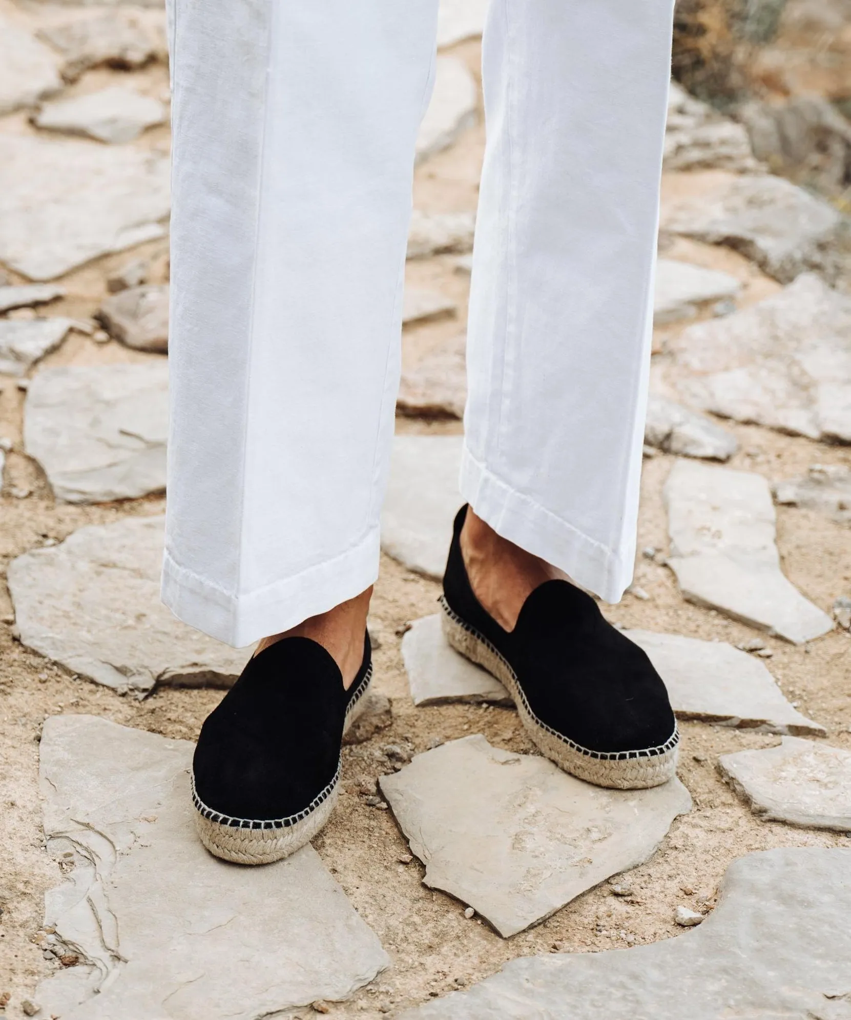 The Espadrille - Black Suede