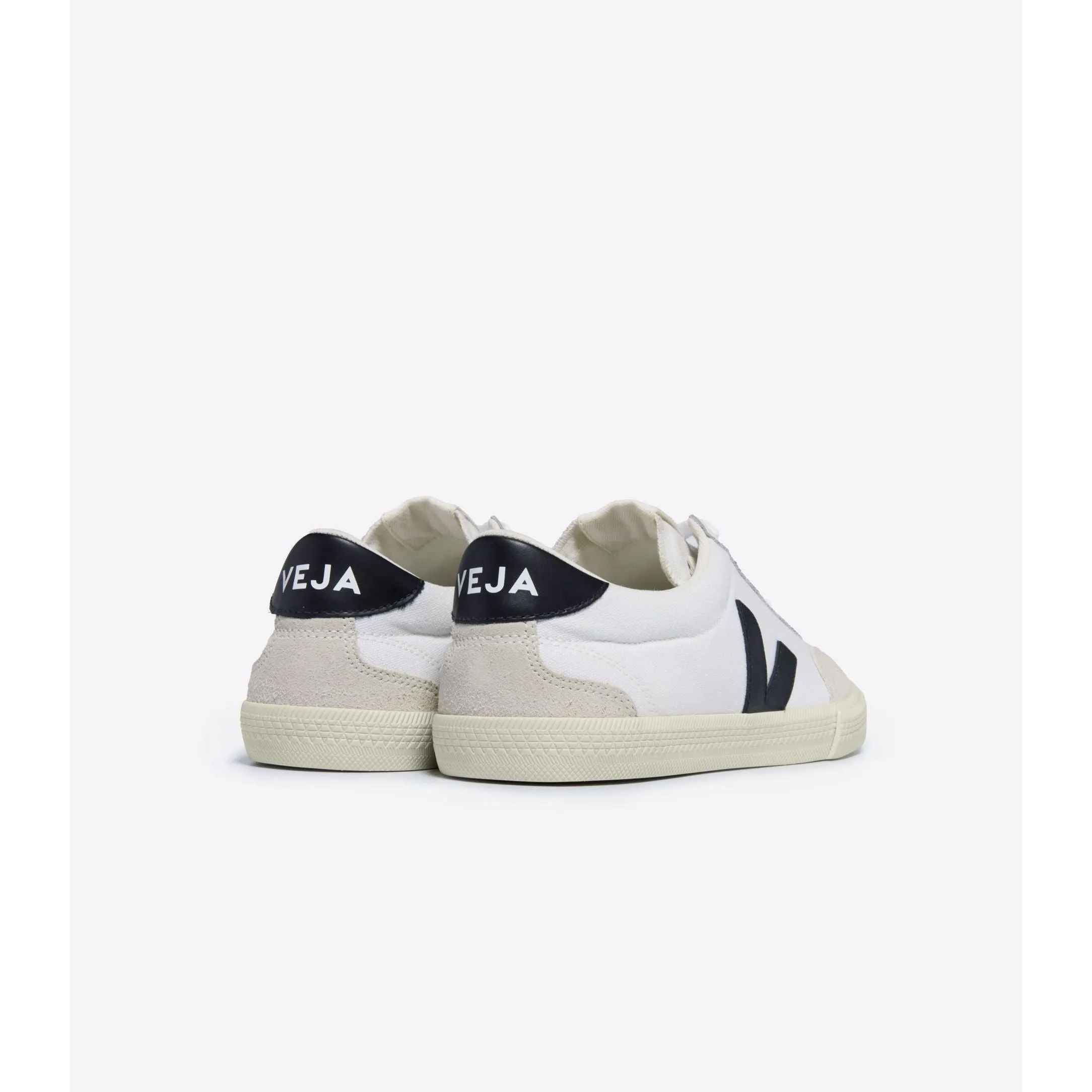 Veja Women's Volley Canvas Sneaker in White Black